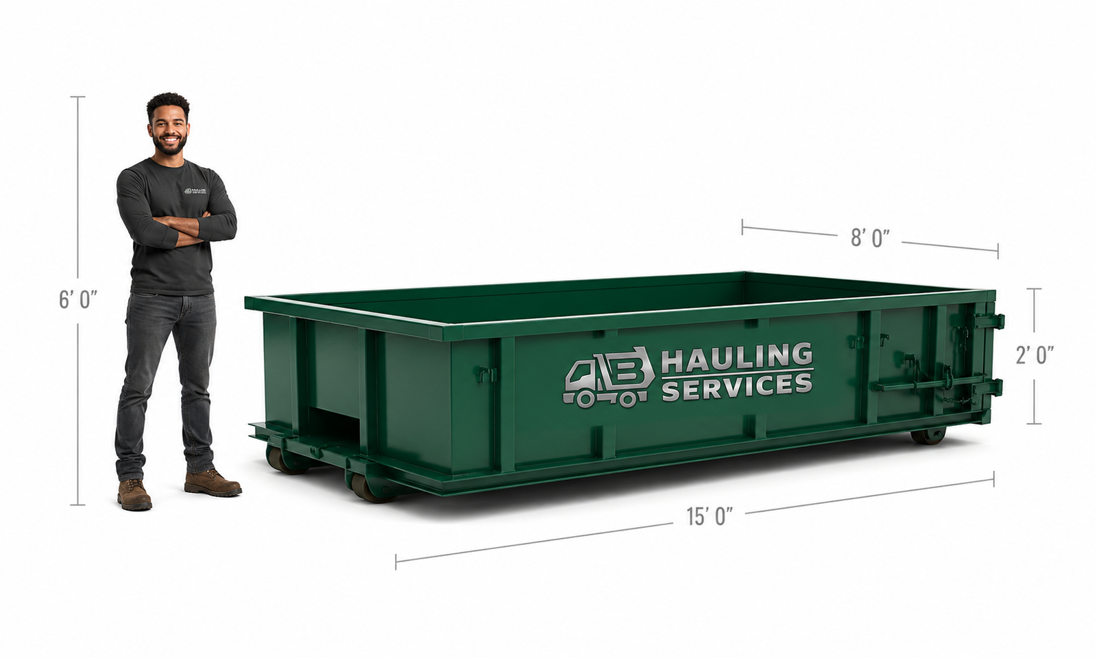 10 yard dumpster with measurements