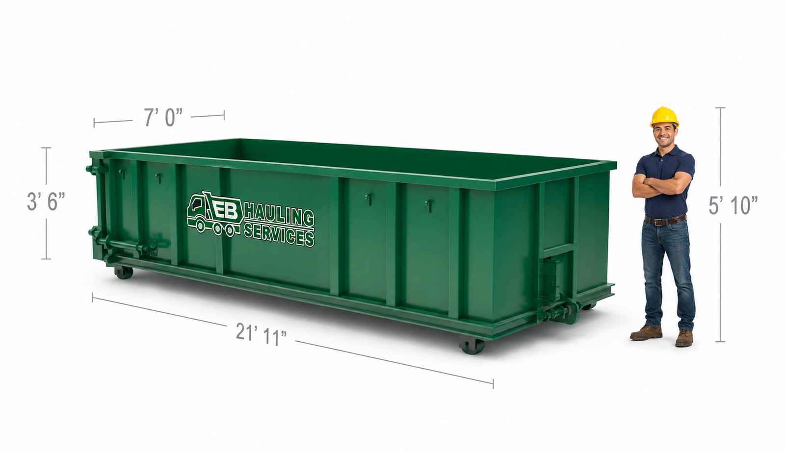 20 yard dumpster with measurements