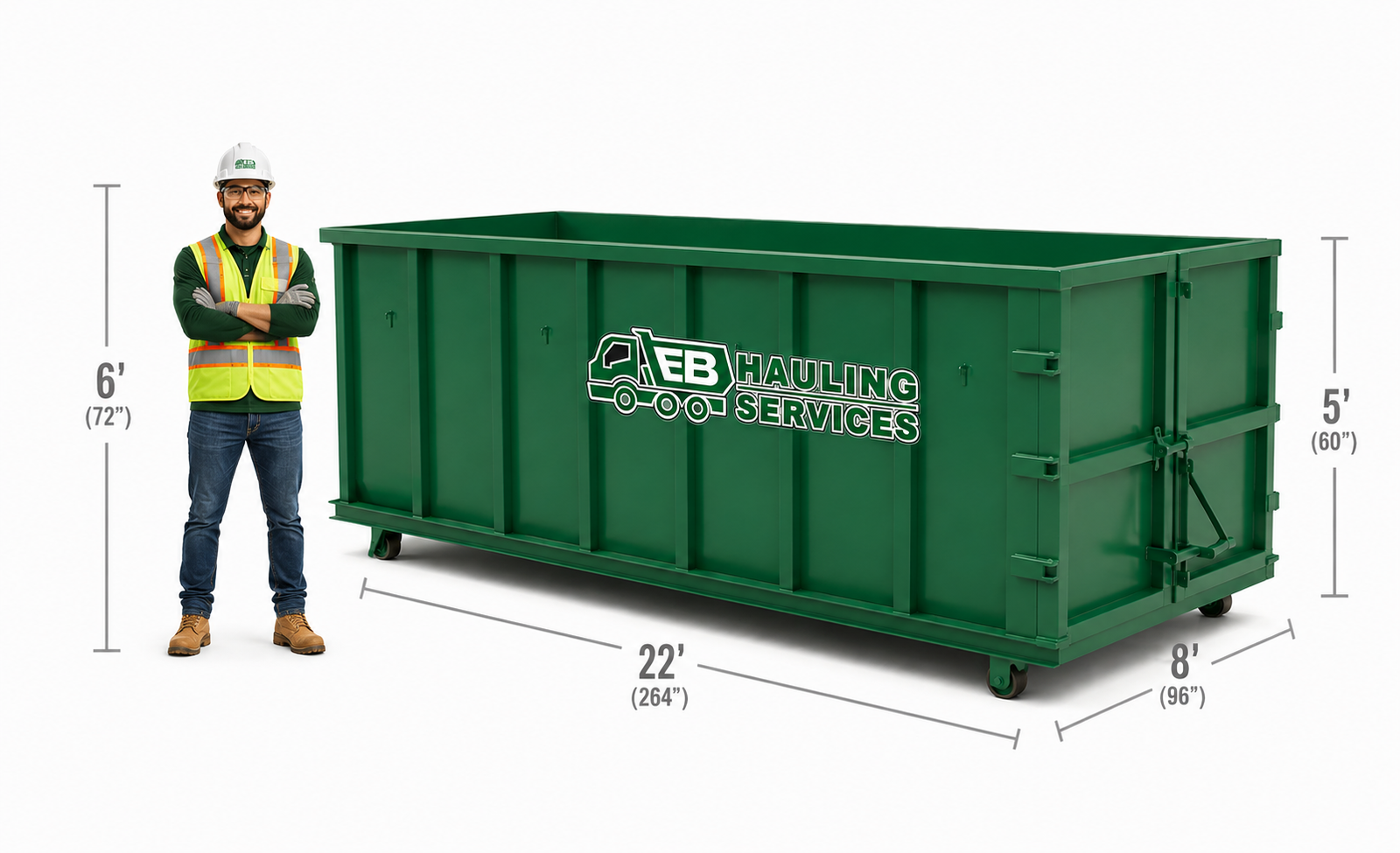 30 yard dumpster with measurements